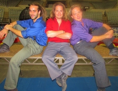 “Fast paced flipping, flying comedic business”  *** Geeme’s Brother's Acrobatic Comedy Act ***